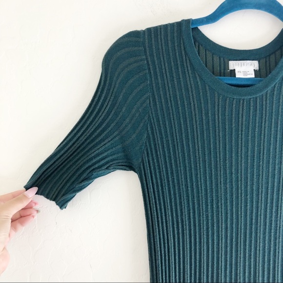 Cooperative Urban Outfitters Green Pleated Sweater Dress size Extra Small - Picture 3 of 7